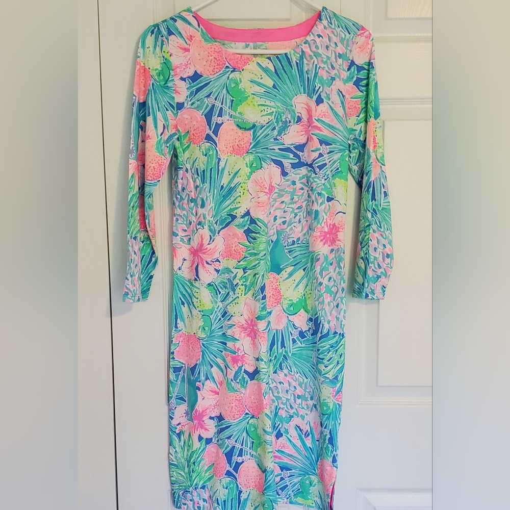 Lilly Pulitzer Charlie Dress with Multi Color Floral Print, Size M